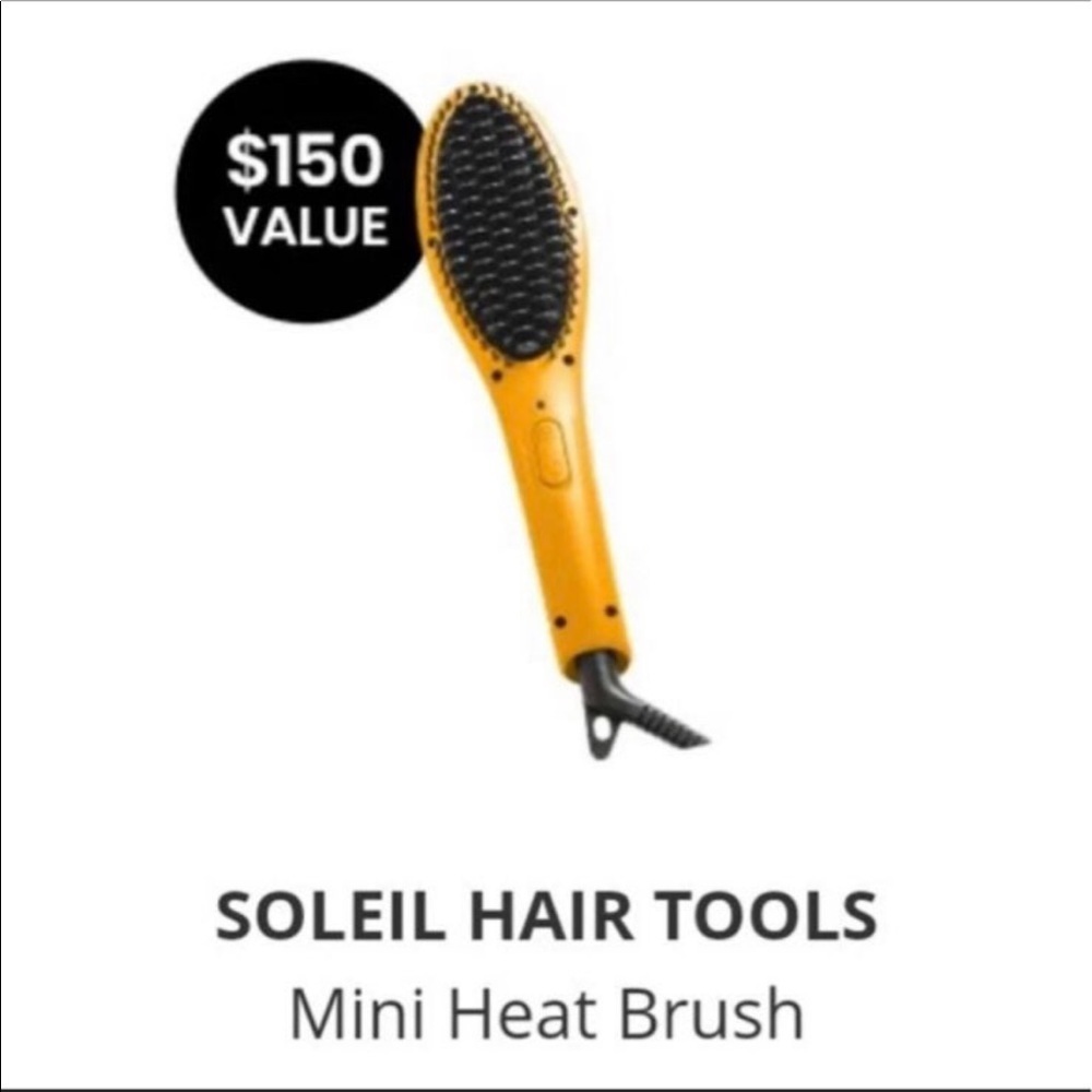 ☀️ Soleil Hair Tools Mini Heat Brush in Apricot